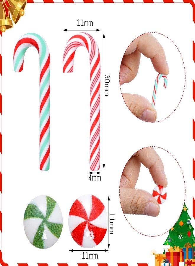 phnydreg 100Pcs Christmas Mini Candy Decorations Faux Candy Decorations for Christmas DIY Craft Supplies Party Decorations - Image 2